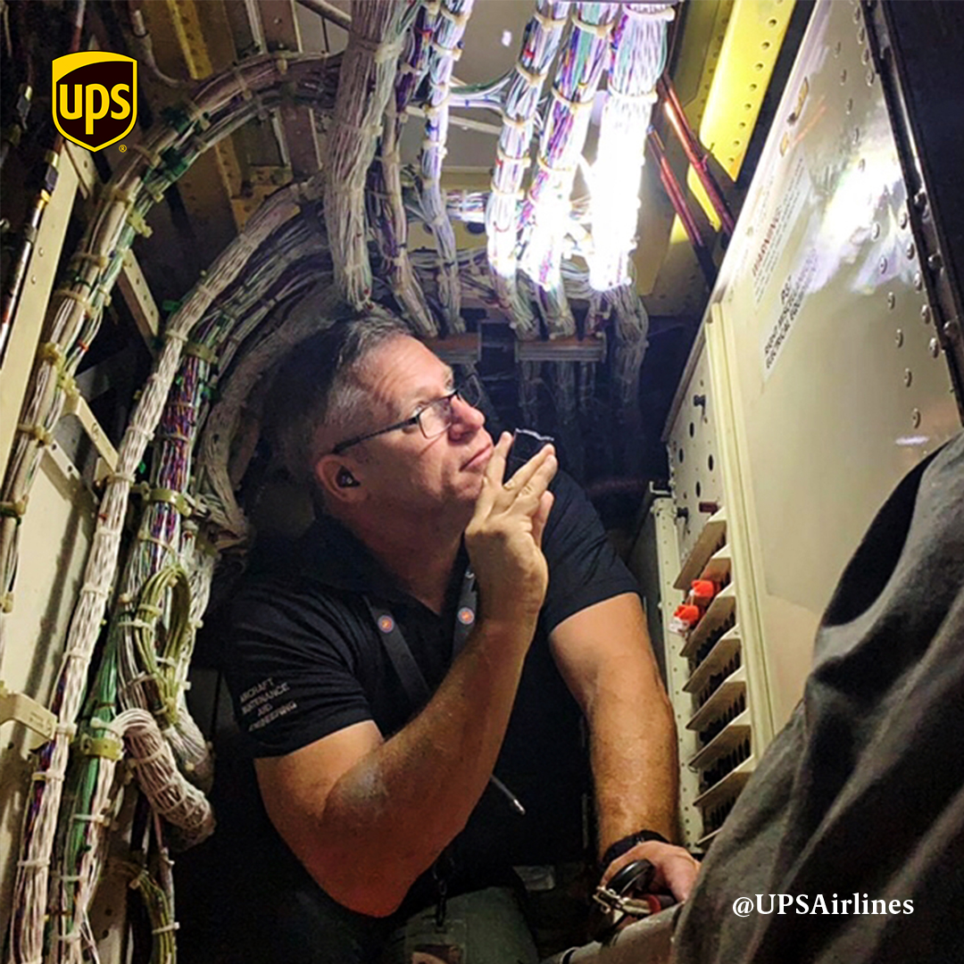 UPSAirlines's tweet photo. “For people interested in a leadership role at UPS, I recommend to listen &amp; learn. Find a mentor in the area where you’re wanting to advance &amp; listen to those who have been there &amp; done that.” 

- @usairforce veteran &amp; @UPS Aging Aircraft Inspector Darrin Tissandier https://t.co/Dpb6cR9GSt
