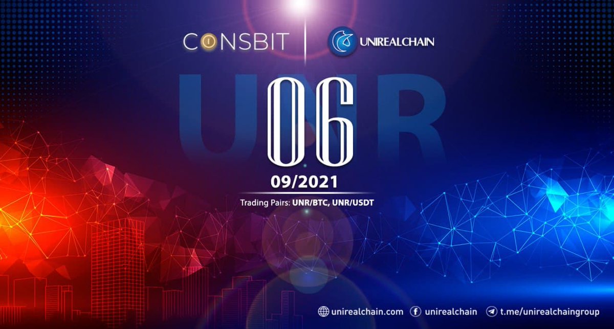 🔥 Don't miss UNR token listing on Coinsbit! 🔥

💥 Dear users, we are glad to announce that UNR (unirealchain.com) token will be available on Coinsbit (coinsbit.io) on 06.09.2021!

💵 Pairs:
UNR/BTC
UNR/USDT

#newlistings  #unr #unirealchain #nft #blockchain
