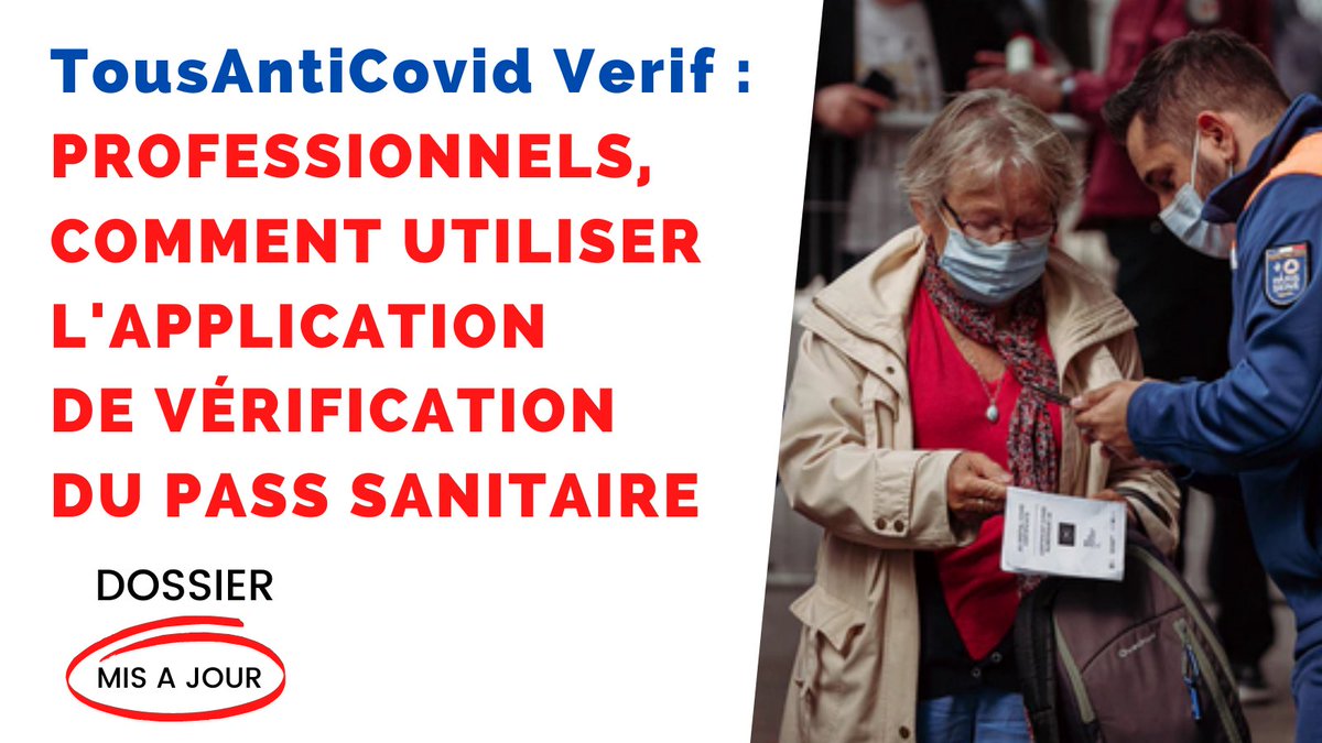 ✅ Professionnels 👉 Comment utiliser l'application #TousAntiCovidVérif et le #PassSanitaire 👉 ow.ly/HWjL50FCe40

📌 #Covid19 #santé #TPE #PME #PasseSanitaire #commerçant #HCR