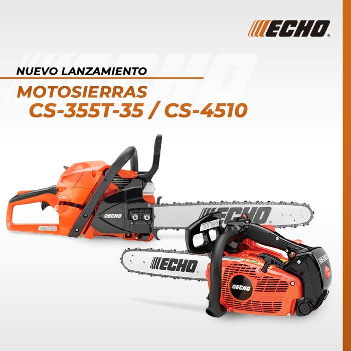 echo_mxo's tweet photo. 𝐂𝐒-𝟒𝟓𝟏𝟎 Ofrece más potencia y un peso más liviano. Cuenta con 45cc y barra de 20” y 15% más grandes las aberturas de combustible.
𝐂𝐒-𝟑𝟓𝟓𝐓 Ideal para trabajos de altura, motor de 35cc con barra de 14”. Menos movimiento gracias al ángulo de la empuñadura

#Motosierras😎 https://t.co/E1Mt6cVsJT