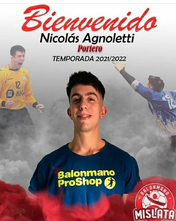 ROMANBRAVO10's tweet photo. 2 pibes más a España.

Nico Agnoletti, arquero de AAAJ, 
fue presentado en el BM Mislata.
Además Nico Bravo, central de
Muñiz, fue anunciado jugador del
BM Aguilas de Murcia. https://t.co/2lxCVuTDZb