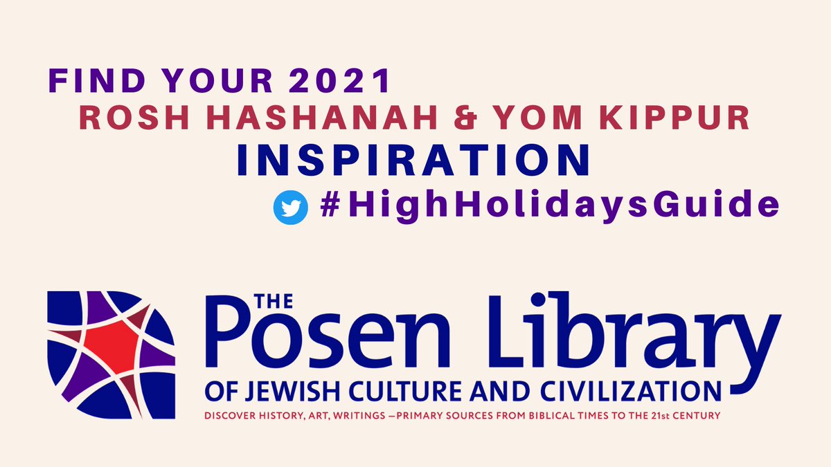 PosenLibrary's tweet photo. Today is #RoshChodesh Elul! = #RoshHashanah + #YomKippur R close.
This month @posenlibrary will be highlighting texts from our collection to inspire you (& your rabbis + educators!) during this period of reflection, atonement, and resolutions.
Follow along at #HighHolidaysGuide https://t.co/GEac6vjPWf