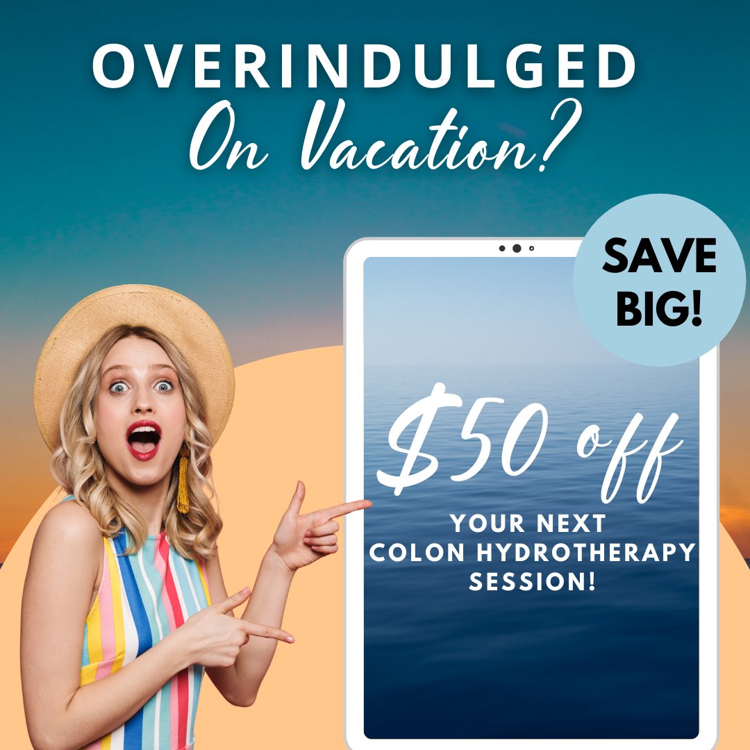 We all tend to overindulge on vacation treats! Get back to being happy and healthy with our August Sale, save $50 on your next Colon Hydrotherapy sessions!
Book now at: rocksolidhealth.com/booking/
#Hydrotherapy #AustinColonic #ColonCleanse #RoundRockColonic #AustinHealth #Georgetown