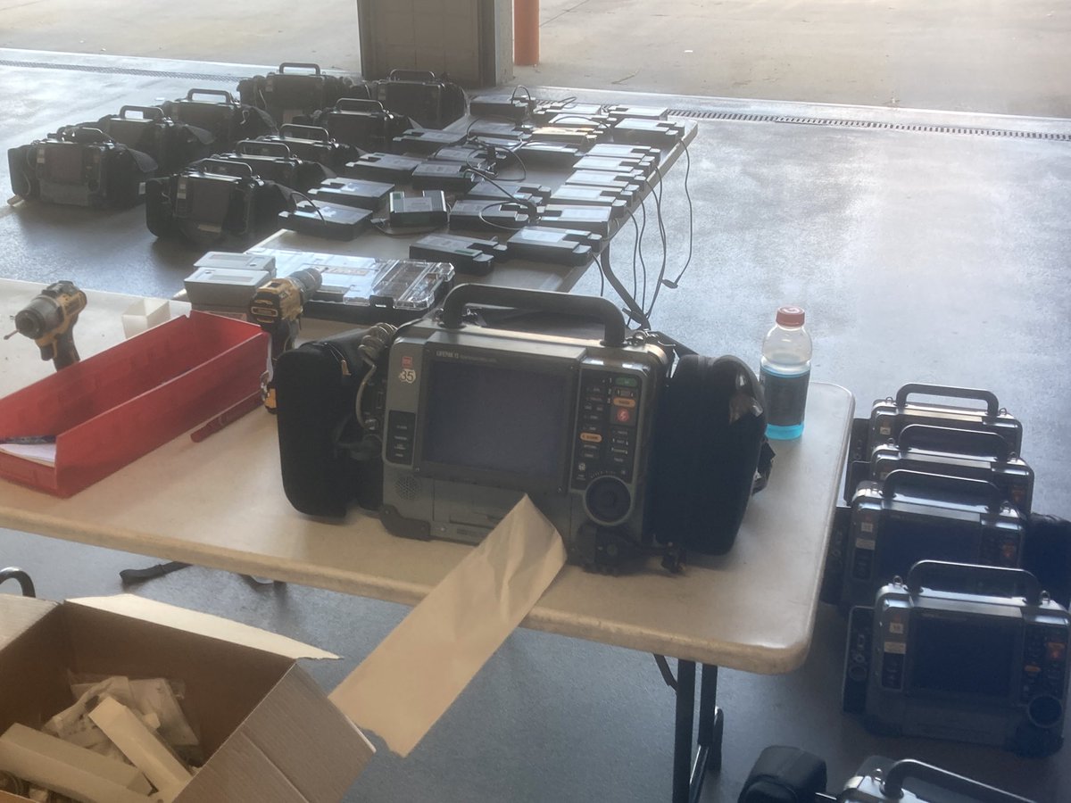 New Lifepak 15s arrived and are being prepared to be placed in service by our hard working logistic’s staff for use by our hard working medics and EMTs to save lives.