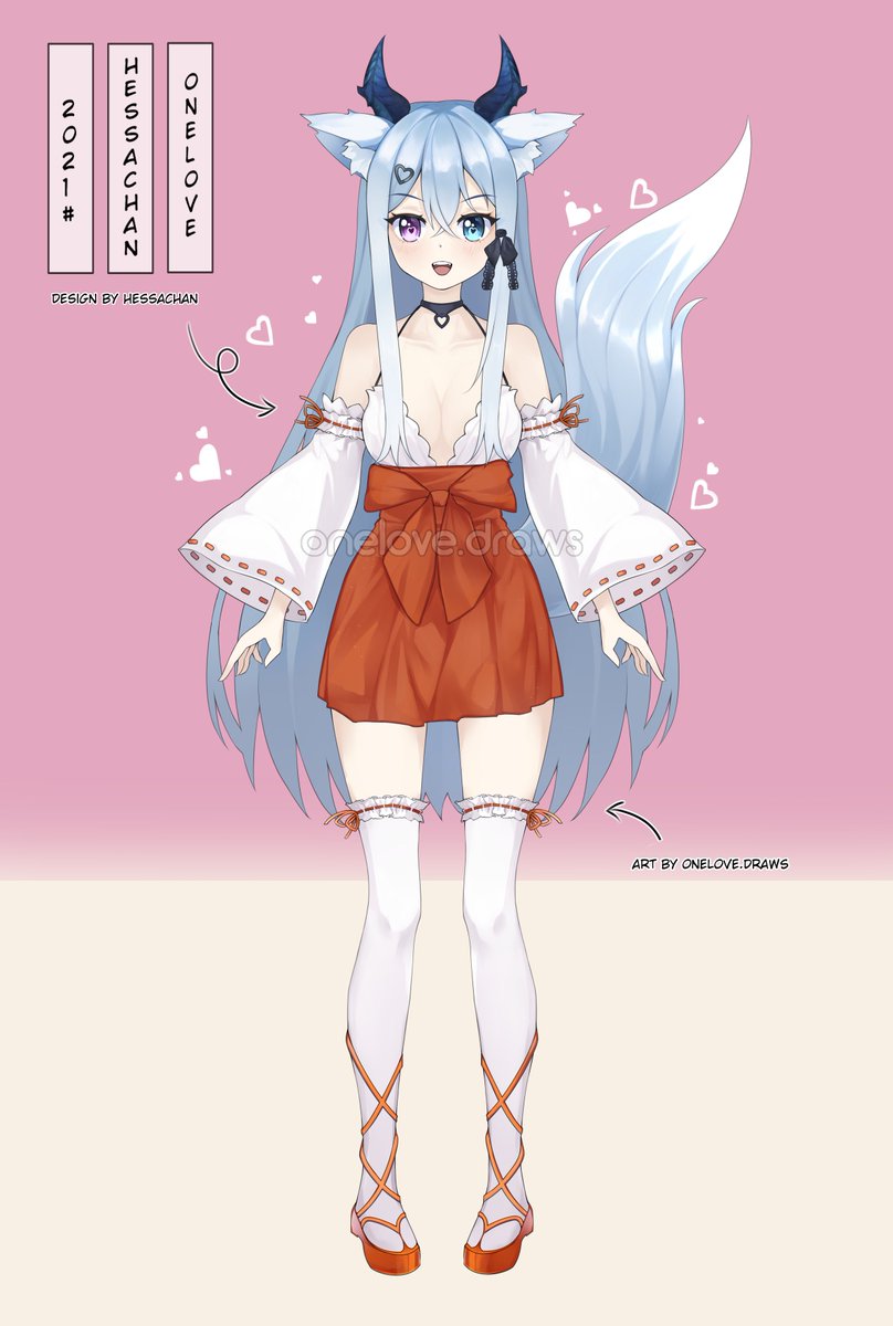 OneLoveArts's tweet photo. just a template for the VTuber @hessachan (my first vtuber model try) ps: she wont probably use the model, it just was practice for me! https://t.co/oZdJMSnDuc