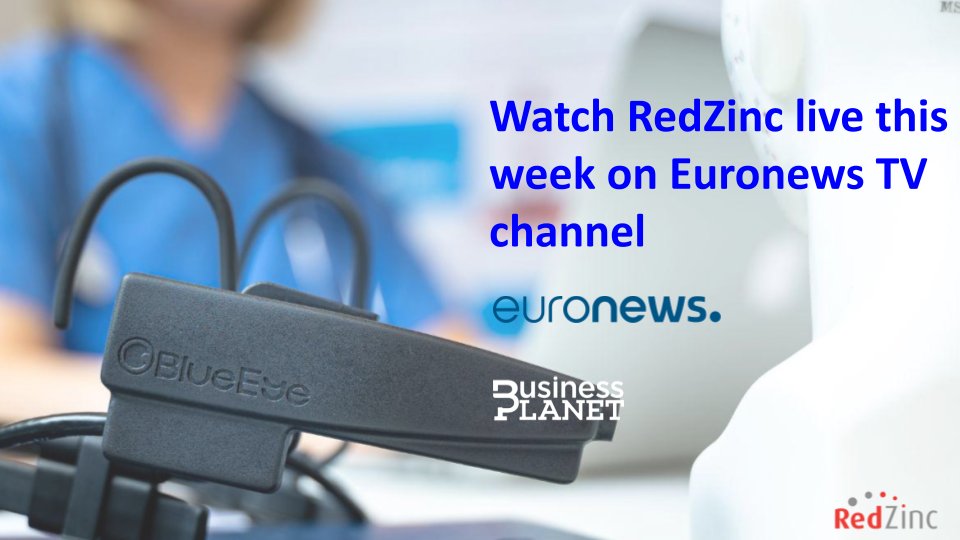 RedZincServices's tweet photo. RedZinc is proud to be featured on this week's episode of @euronews Business Planet.

See @donalmorris and @PaulWillHackett discuss how #BlueEye solutions are disrupting the #telemedicine space via wearable real-time video solutions.

https://t.co/mxnmAgJ9S5

#eHealth #HealthTech https://t.co/OE5WtgFJoA