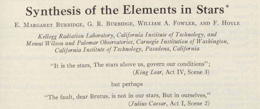 bhgross144's tweet photo. When was the last time you saw #Shakespeare featured in the introduction of a #physics paper?

William Fowler-Caltech astrophysicist &amp; co-author of the #B2FH paper on stellar nucleosynthesis-is @LindaHall_org's #ScientistOfTheDay!

https://t.co/IPqrk5b1t6

#histSTM #astrophysics https://t.co/VSYPmw0ydQ