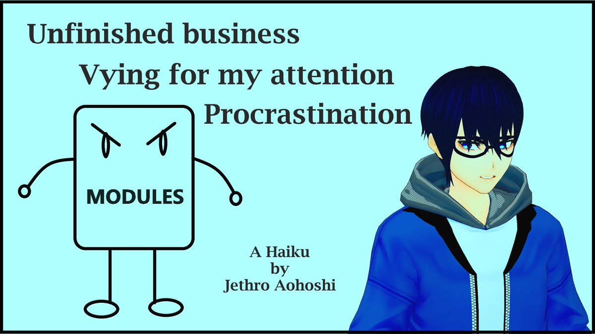 JethNova's tweet photo. Diamonds are made under pressure...

Even tutors have their lazy days...

....

I'm such a bad example to my students. T^T

#VSmol 

#haiku #Vtuber #ENVtuber #PHVtuber https://t.co/QhEKQ050uT