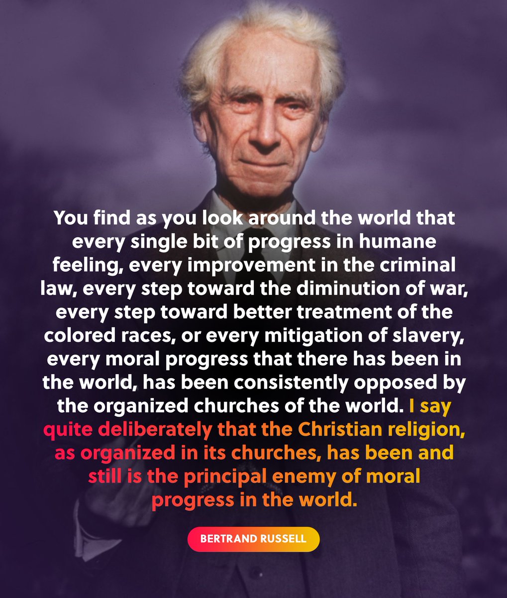 RationalityRule's tweet image. From Bertrand Russell's, Why I am not a Christian, 1927