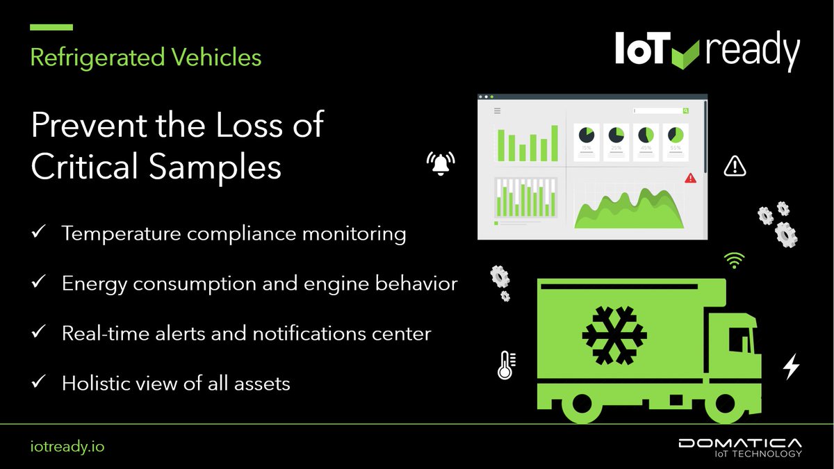 Domatica_IoT's tweet photo. How to prevent losses with your #RefrigeratedVehicles? IoT Ready is a #RemoteMonitoringSystem to ensure the security of critical samples. https://t.co/5EkB2KcVAr
#ColdChain #RefrigeratedTransport #fleetmanagement #refrigeratedfreight #refrigeratedtransport #TemperatureControl https://t.co/xAehQIBggG