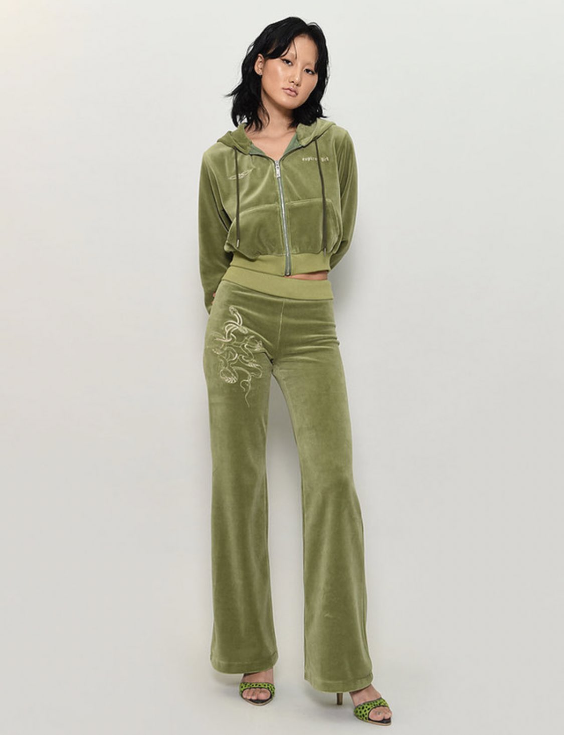 ★2023SS新作★EXPIRED GIRL★X Heeyajenny Tattoo Track Pants Summer Savings Clearance! 2023 Itsun Women's Athletic Pants