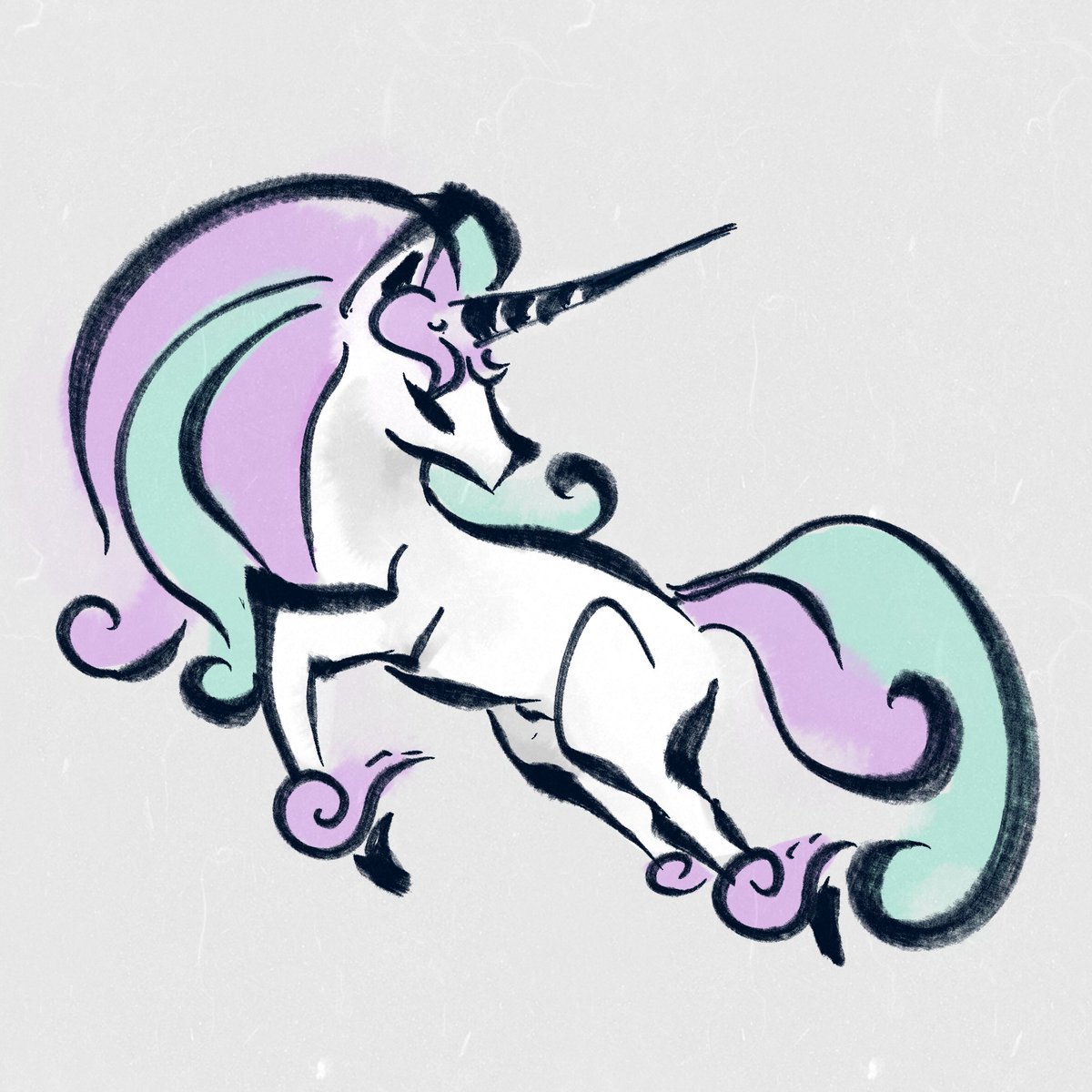 unicorn no humans single horn solo full body horns simple background  illustration images