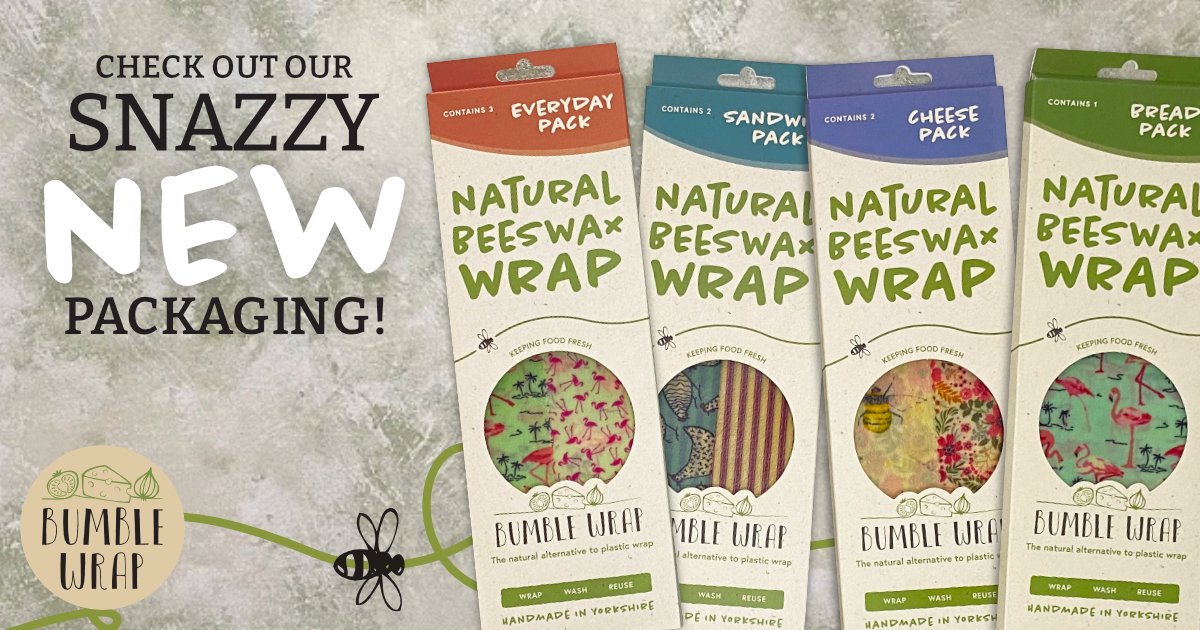 Say hello to our new packaging! 

After a few sneak peeks, you can now get hold of our beautiful Bumble Wraps in their new, colour-coordinated packaging complete with lots of handy tips on the inside. 

Buy now: bumblewrap.co.uk