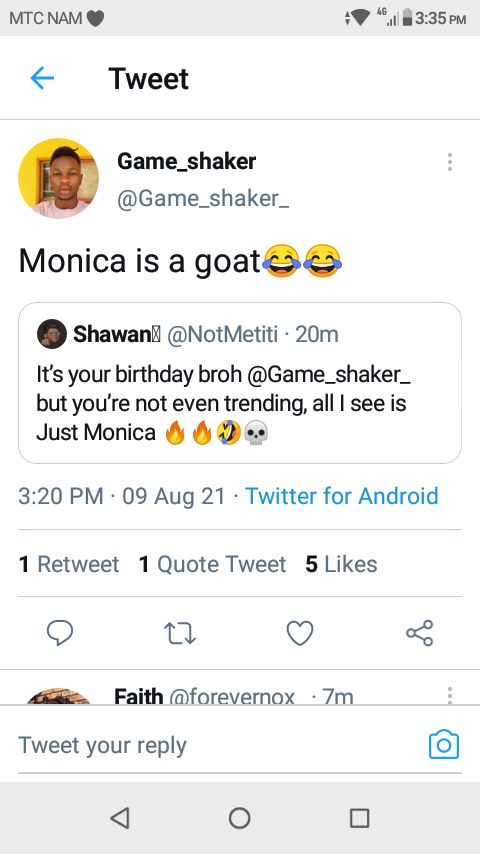 MosesMonica6's tweet photo. I become a goat again ... seriously guys ...🤷 keep ur insult to your self...am done... with Twitter for today... https://t.co/RuMyCWnc5c