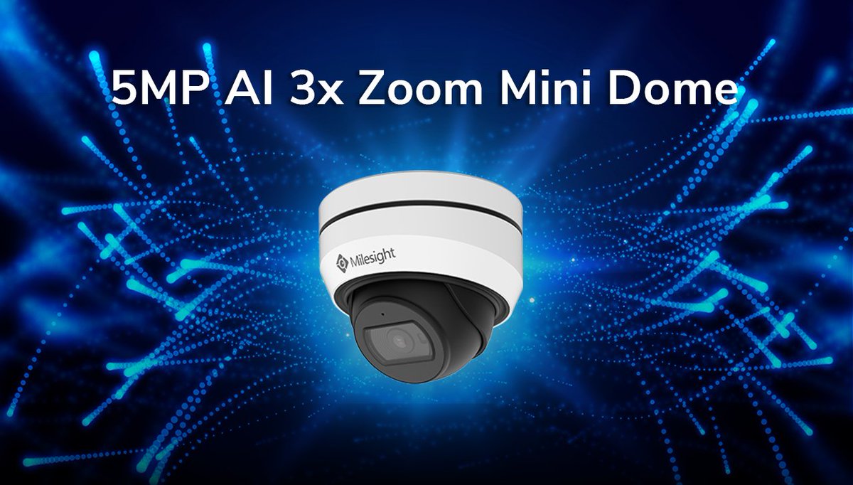 The compact Milesight 5MP AI 3x Zoom Mini Dome is one of the latest products to be added to our Artificial Intelligence range.

At 108 x 96.5mm, this small but impressive camera is ideal for small spaces and those looking to achieve subtle monitoring.

buff.ly/3uRH0q1