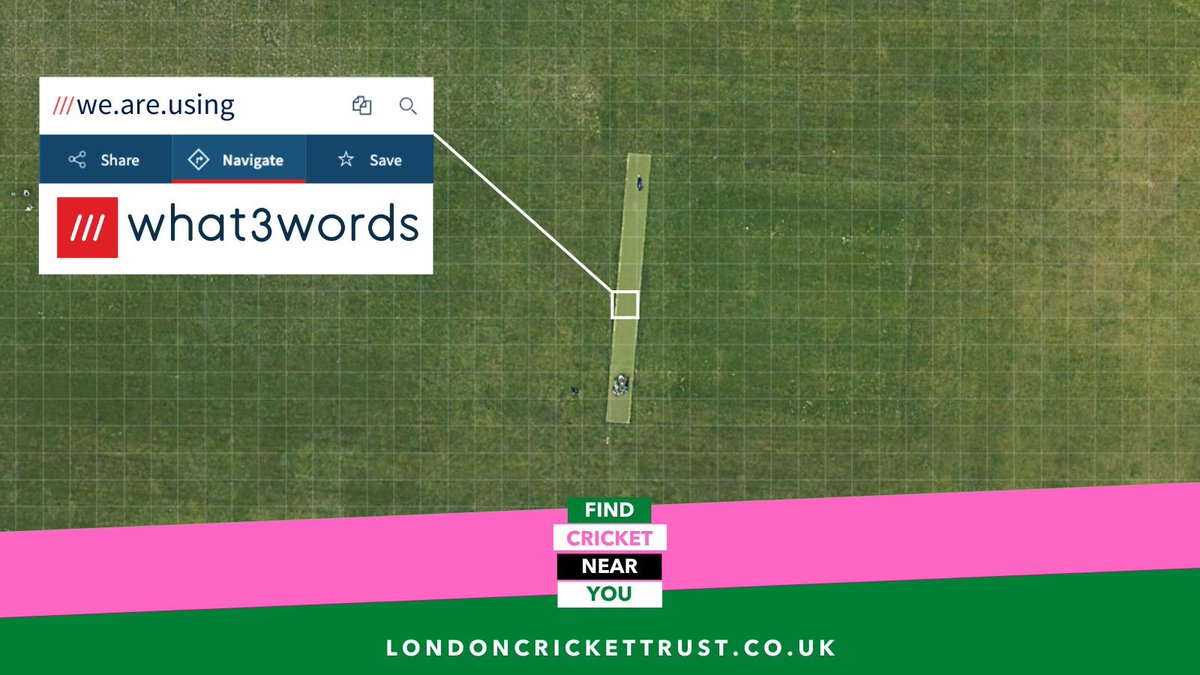 LdnCricketTrust's tweet image. we.are.using @what3words!
What3words have divided the world (😯) into 3 metre squares - each square has a unique 3 word code.
It’s an amazing way to find and share exact locations, and we will be explaining how the London Cricket Trust will be using it…
#knowexactlywhere
⬇️