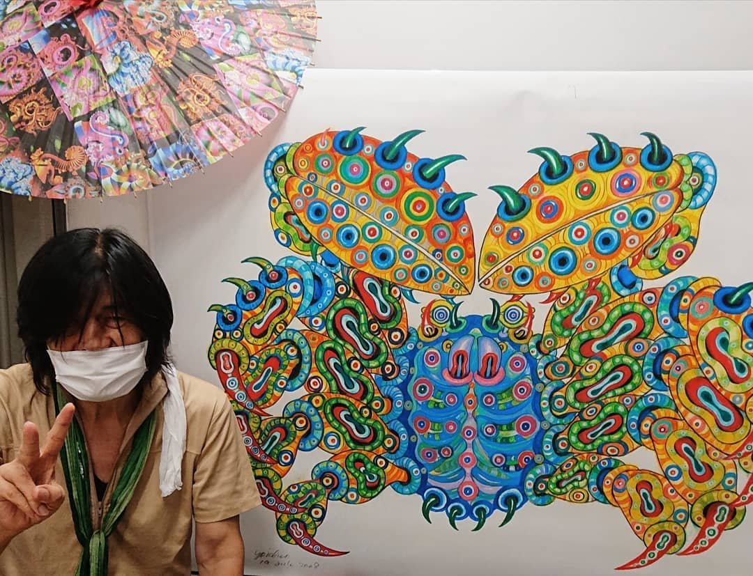 KawaguchiLab's tweet photo. Preparing with the work of "Cracco" and small umbrella.   Please join us to the online "SAKE Party" on August 9th‼️
The 34th Yoichiro Kawaguchi ‘s CG show and SAKE Party at SIGGRAPH 2021.
#Kawaguchi's Sake party
#Siggraph 2021
#computergraphics
#computeranimation
#contemporaryart https://t.co/5njMRBlnh8