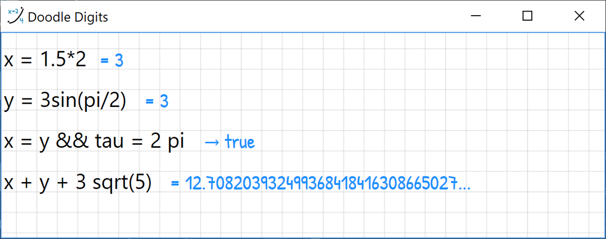 DragonCoke's tweet image. I spent way too much time and made a calculator 🧮

github.com/AntonBergaker/…

I always disliked how clunky the inbuilt windows one is too use, so I made one that's just a large textbox and answers get overlaid on it
