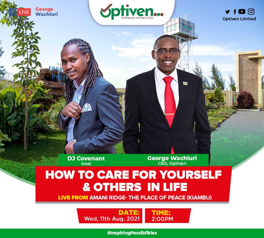 HOW TO CARE FOR YOURSELF AND OTHERS

To care for others you need to be in the best version of yourself. But how can you care for yourself then care for others? This is the discussion that will be going down LIVE on Facebook from Amani Ridge The Place of Peace Kiambu.

#HowToCare