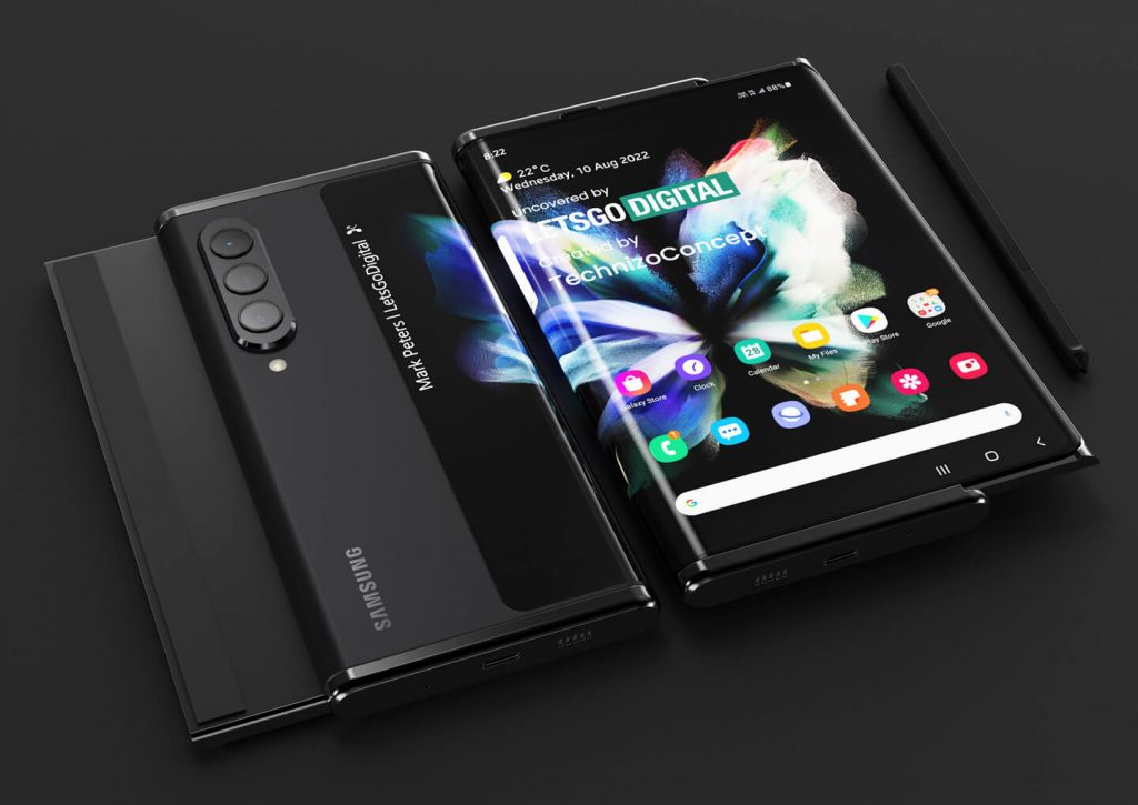 TechyPreacher's tweet photo. Samsung Unpacked 2022 preview: Galaxy Z Slide👌
https://t.co/GfE6AbcbJN

Under panel camera🤳
Samsung S Pen support✏️✍️
Flexible display extends to rear side📱📲

More on👇:
@TechyPreacher
@technizoconcept 🤌

#Samsung #SamsungUnpacked #GalaxyZSlide #SamsungZSlide #GalaxyUnpacked https://t.co/B0G1dlSiVU