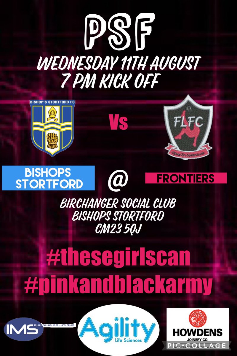 Wednesday night we make the short trip to face @stortford_f in our 2nd pre season game 👊🏻💗🖤