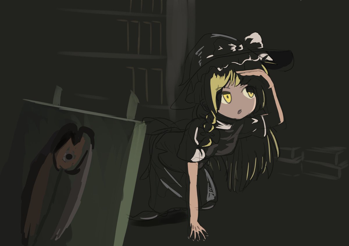 #深夜のお絵かッキー60分一本勝負
伝説の絵画 IWANA を探すUDK 