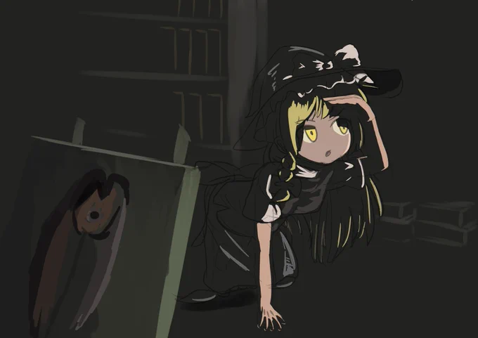 #深夜のお絵かッキー60分一本勝負
伝説の絵画 IWANA を探すUDK 