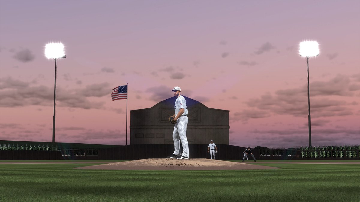 PlayStation's tweet photo. San Diego Studio built it, so it’s time to come and play. Learn how the iconic Field of Dreams stadium was created in MLB The Show 21. Live today: https://t.co/ms5vuALXL0 https://t.co/3TvepxNDXi