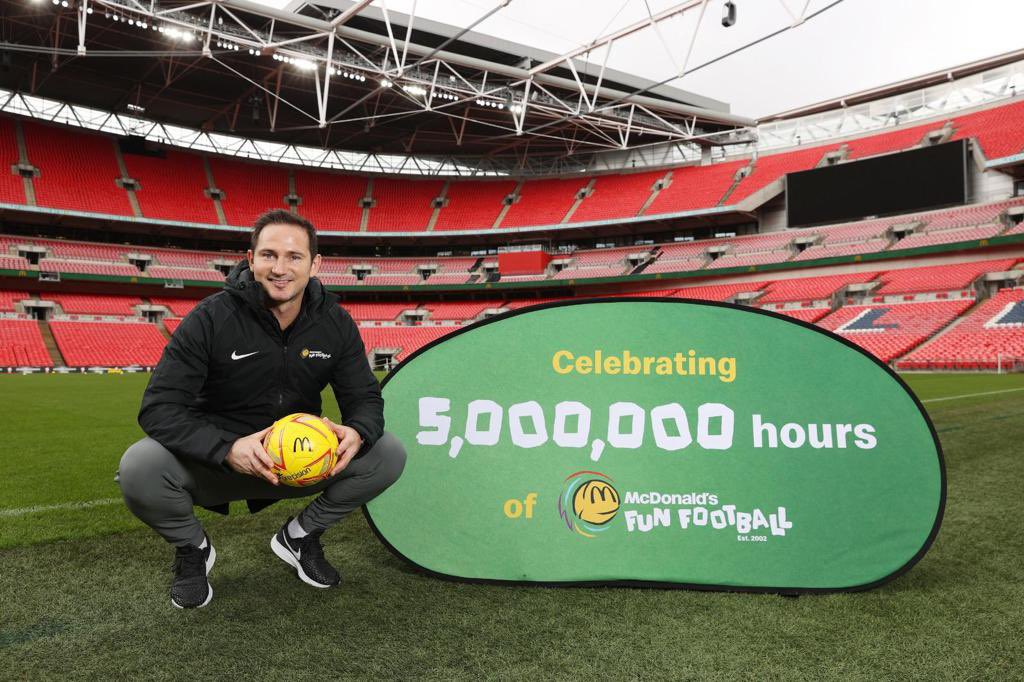 LouisePage_'s tweet image. Today my brilliant @FunFootballUK team delivered our 5 millionth hour of free football coaching with some familiar faces for 100 lucky kids on the pitch at Wembley. Hitting our target a year early and committing to 1.5m more free hours in the next 12 months.