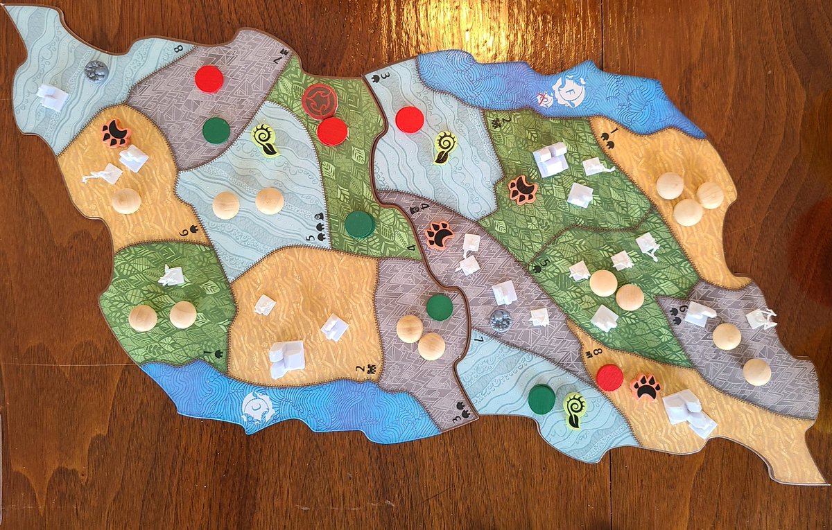 TableIt_'s tweet image. We love cooperative games. Most of our games we play are at two players so being able to work together to win is our favorite aspect of the hobby. Enter Spirit Island from @GTGamesLLC. One of the single best, and most challenging, cooperative games we&apos;ve played. Highly recommend.