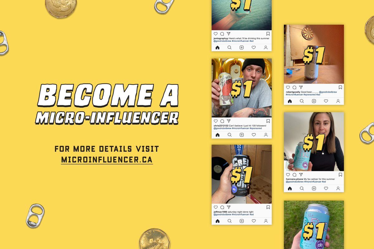 Good Robot is allowing anyone to become what they call a “Micro-Influencer”. Essentially, if you drink Good Robot, post about it on Instagram, and tag them, the North End brewery will pay you $1 per post. Sounds too good to be true right? Full details at microinfluencer.ca