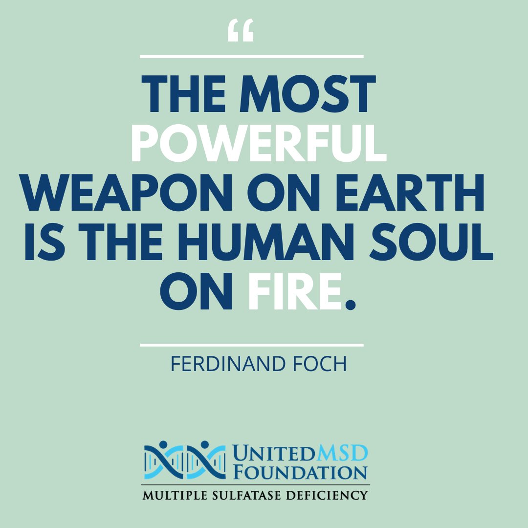 We are relentless in our pursuit to cure MSD. #TogetherWeCan #CureMSD #MotivationalMonday #MultipleSulfataseDeficiency #MSD #raredisease