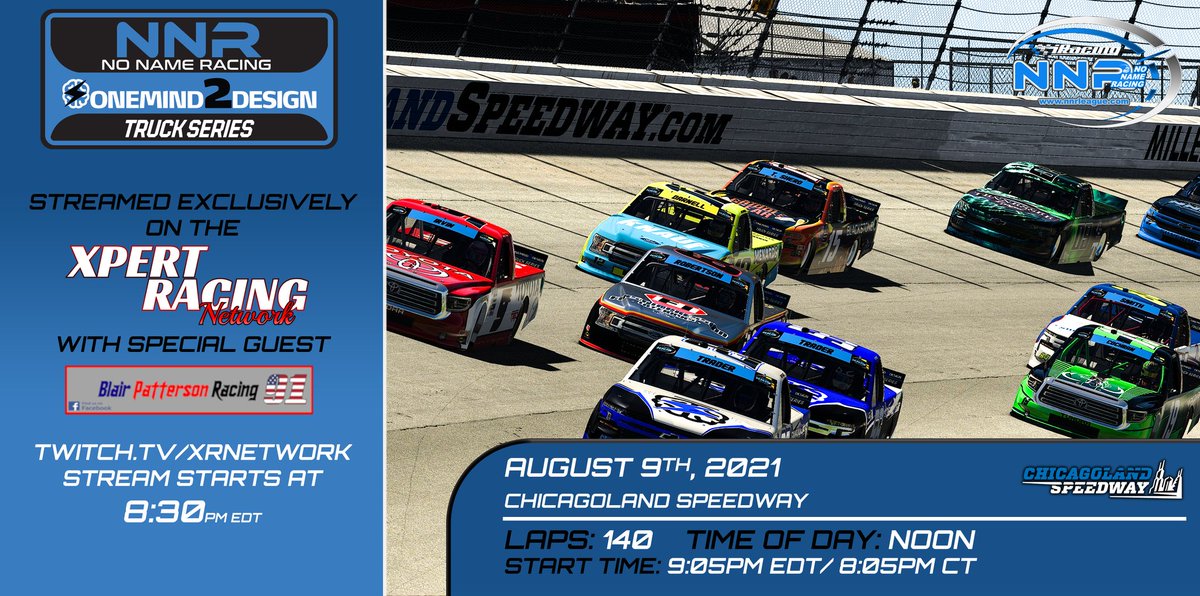Hey NNR Fans, it's Monday night. Come check out all the action starting at 830pm EDT on Twitch! twitch.tv/xrnetwork?sr=a
With <a href="/XpertRacing/">XpertRacing!</a> and <a href="/Pattersonblair/">Blair Patterson</a> 
Come talk nascar with Blair about his nascar pit crew career.