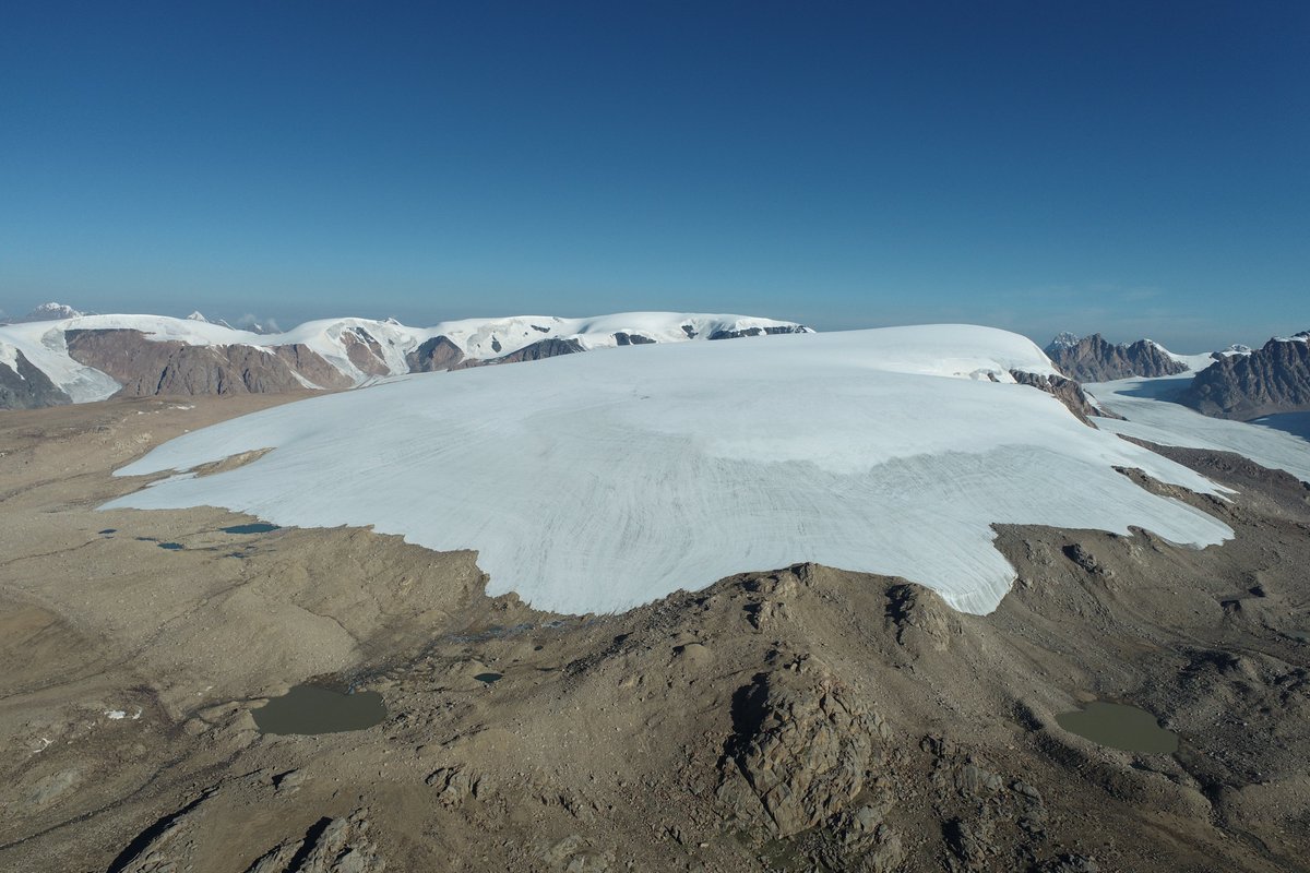 lander_vt's tweet photo. Just returned from an amazing 14 days fieldwork on #Grigoriev #glacier. 507 point ice thickness measurements, a full DSM based on drone images and an updated outline of the ice. Next days we stay in at #Kumtor for fieldwork on #Davydov, #SaryTor and #Bordu glaciers. https://t.co/ygu43lYrGb