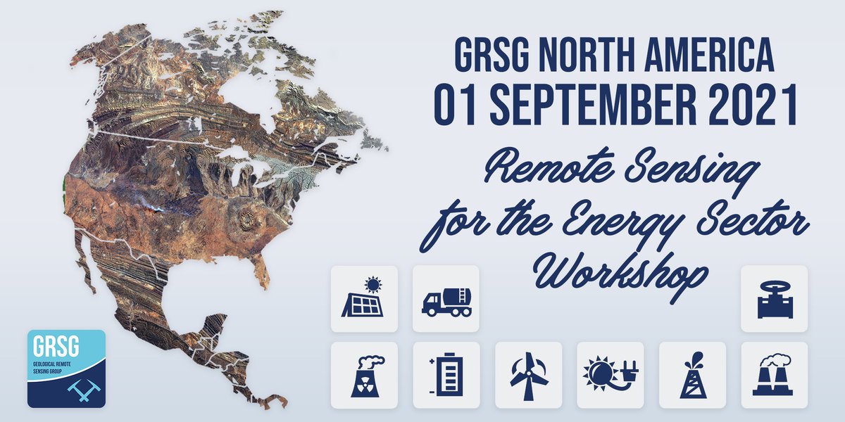Tickets for the <a href="/GRSG_GeolSoc/">GRSG</a> North America '#RemoteSensing for the #Energy Sector' Workshop are now available! Visit: bit.ly/3lQuB4D &amp; join us online in September. 

#geology #earthobservation #energytransition #oilandgas #renewables #climateaction #industry