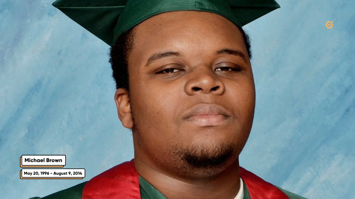 WhenWeAllVote's tweet photo. #OTD in 2014, an unarmed #MichaelBrown was shot and killed by a white police officer in Ferguson, MO. Witnesses confirmed: Brown had his hands raised as the officer repeatedly fired. We hope you're resting well, Brother Brown; may your memory be a blessing &amp; a bringer of change. https://t.co/XkGqiDepZH