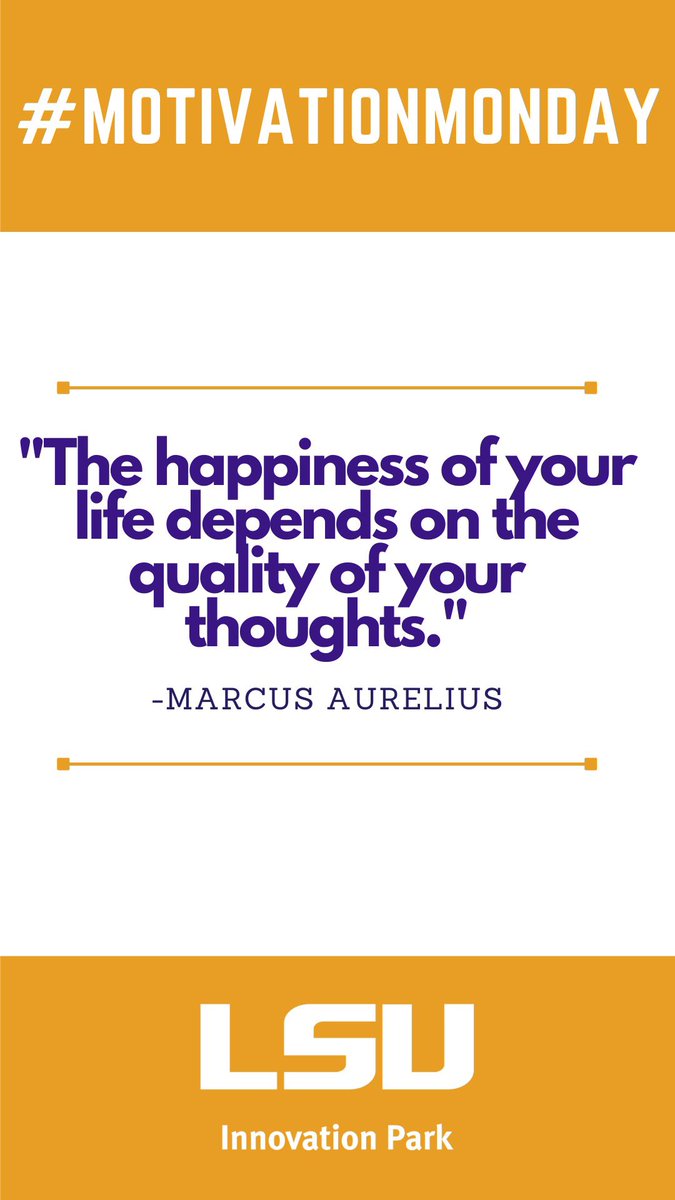 LSUInnovationPk's tweet photo. #MotivationMonday https://t.co/vYXiiipWUi