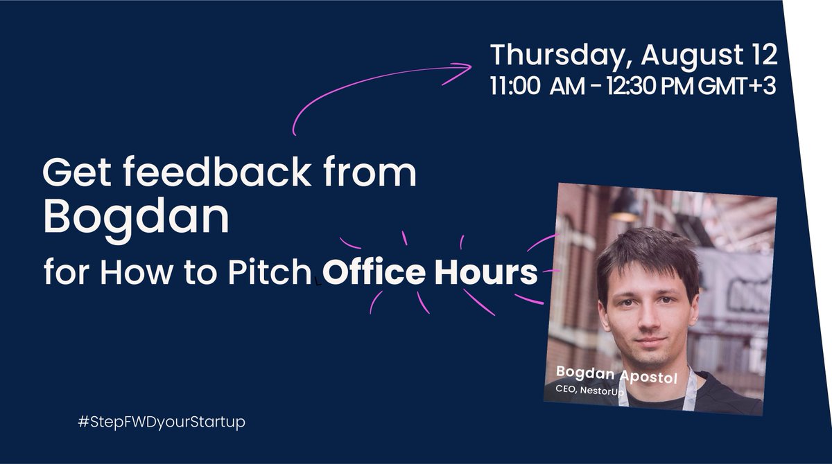 Are you looking for help on how to prepare your startup pitch? Apply now for a 1-to-1 feedback session with @bogapostol, Co-founder & CEO at @NestorUpHQ.

Reserve your spot 👉 forms.gle/PfckP52bxH7ema…