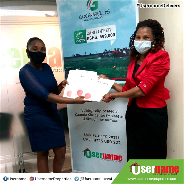 usernameltd's tweet photo. We promise and deliver!
Thank you for believing in us and trusting us to help you realise your dream of owning land.

To invest in our affordable properties, SMS ‘PLOT’ to 20321 / call 0725 000 222
https://t.co/Vf7WqdFReV  #UsernameDelivers https://t.co/iFbckHy909