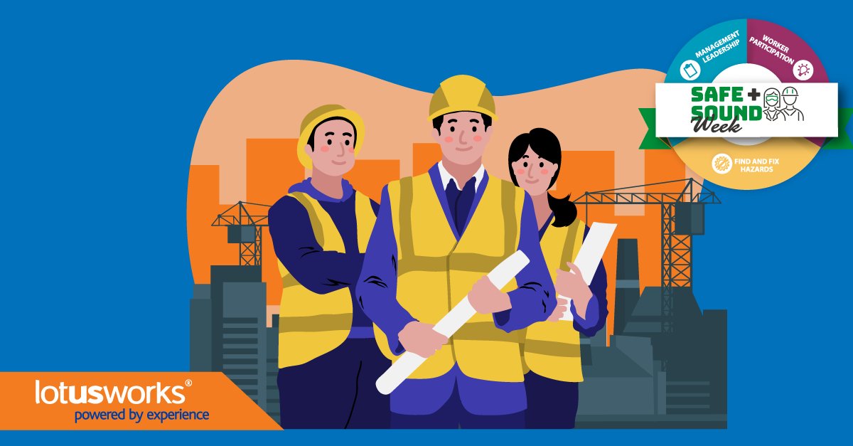 _LotusWorks's tweet photo. Safety is one of our core values here at LotusWorks &amp; this week we are joining thousands of companies in promoting #SafeAndSoundAtWork ⚠️

We recognise the success of our Health &amp; Safety Team &amp; our employees’ commitment to ensuring their safety &amp; the safety of their colleagues. https://t.co/VVf4RDBIdz