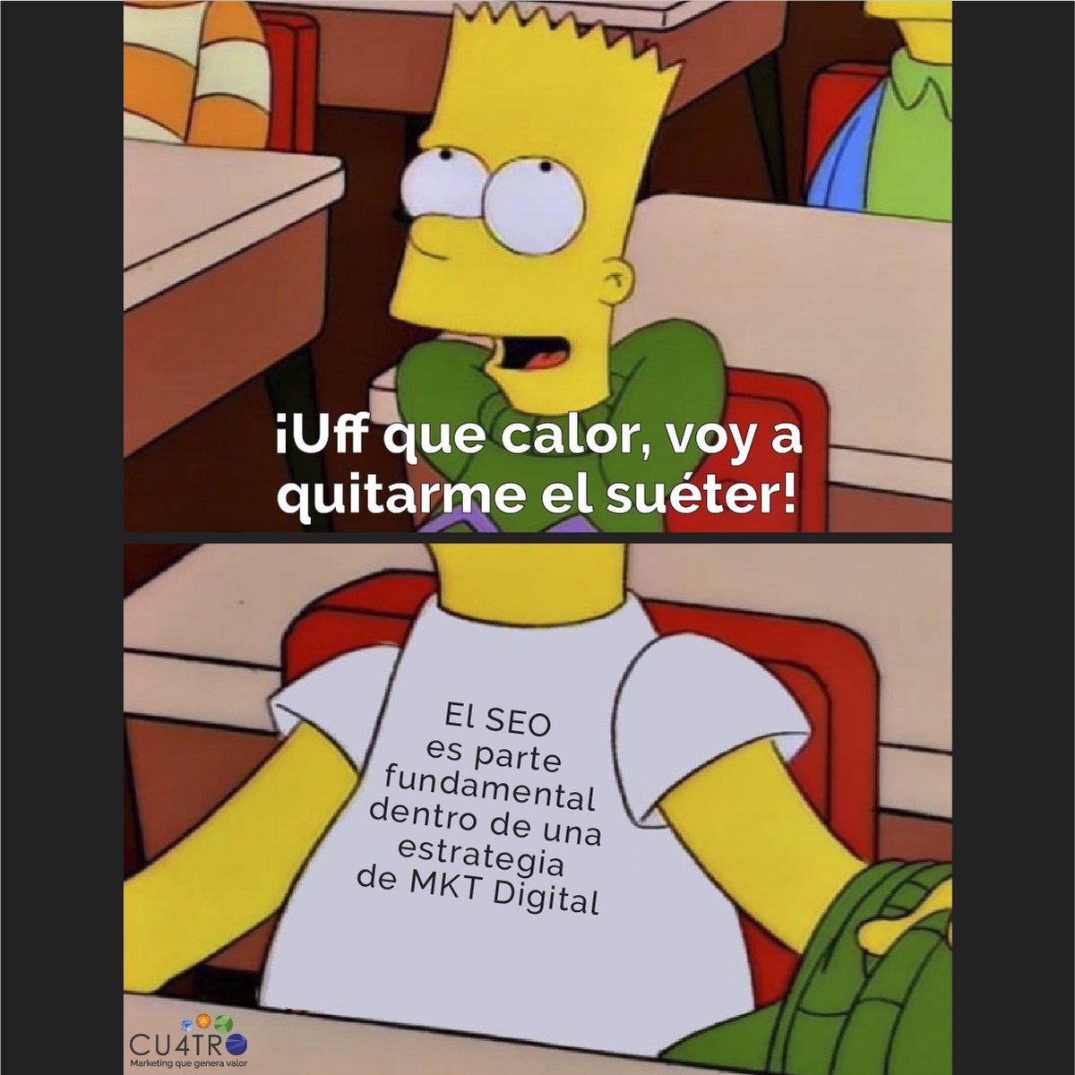 cu4tro_mx's tweet photo. ¿Por qué implementar una estrategia de #SEO?
-Incrementa la visibilidad de forma orgánica
-Te ayuda a posicionar en los primeros lugares de Google
La verdadera pregunta es: ¿por qué no lo estás haciendo aún? 😉
En Cu4tromarketing podemos asesorarte ➡️  https://t.co/1r62gynGZq https://t.co/gN9oZ0uXGq