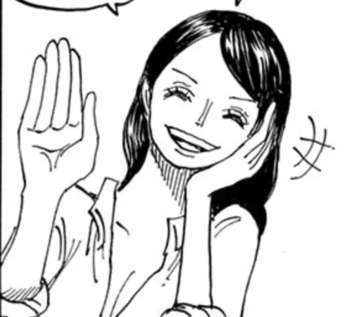 Today Oda treated us to a long lost Straw Hat crew member... Robin's bangs. 