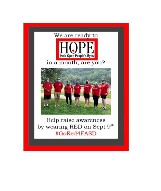 fasdhamiltonca's tweet photo. Join us on by wearing RED on September 9th, 2021 #GoRed4FASD #ThinkFASD https://t.co/Lv6wg15exl