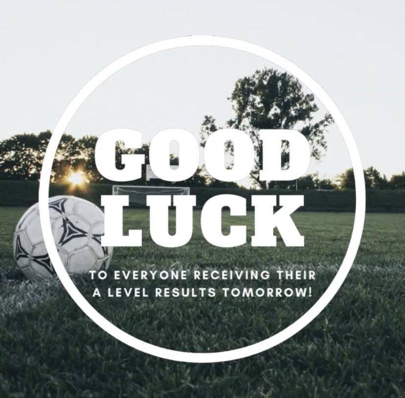 🌟GOOD LUCK to everyone receiving their A-Level results tomorrow!!!🌟

If anyone is coming to Sheffield Hallam in September and is looking to join Women’s football, keep and eye out for upcoming posts nearer the time about what we have to offer and how to SIGN UP!⚽️