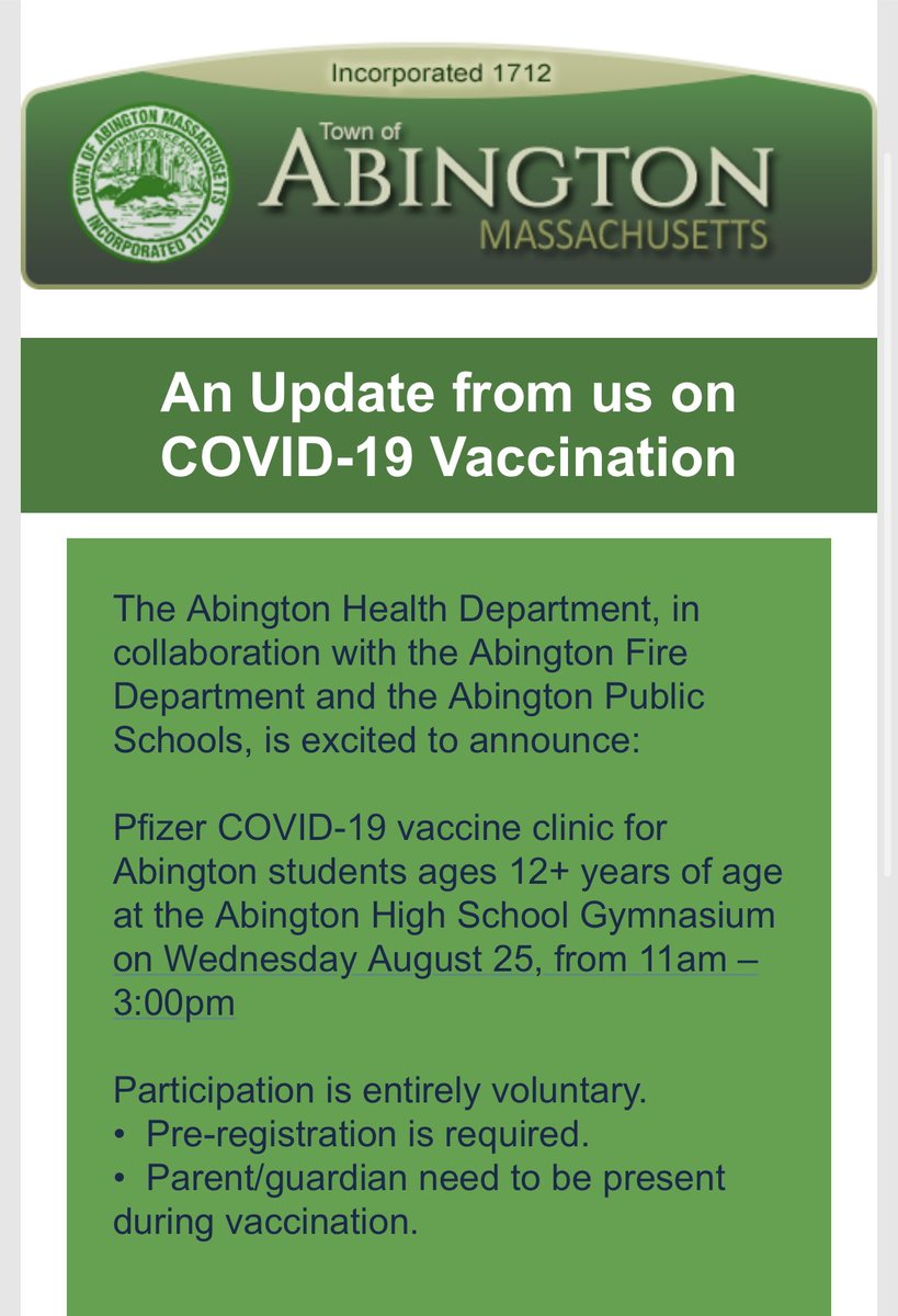 Students if you are looking to get your vaccine you can do it right here at AHS.   A great way to get ready for school and fall sports.  

You can register here: home.color.com/vaccine/regist…