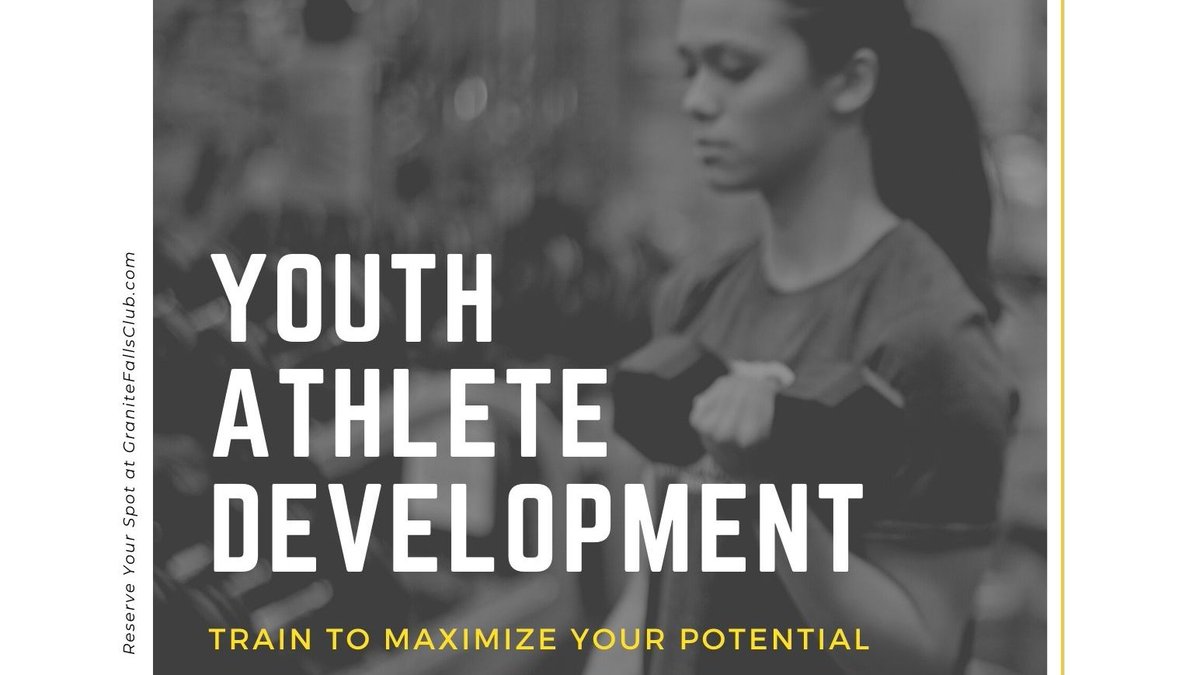 Youth Athlete Development Small Group Training

Sports specific drills, strength &amp; endurance training to make you a better athlete. 

Ages 12-16 years. 5 week program.

Starts September 8th. Wednesdays 4:15 pm

Register Here: granitefallsclub.com/fitness/small-…