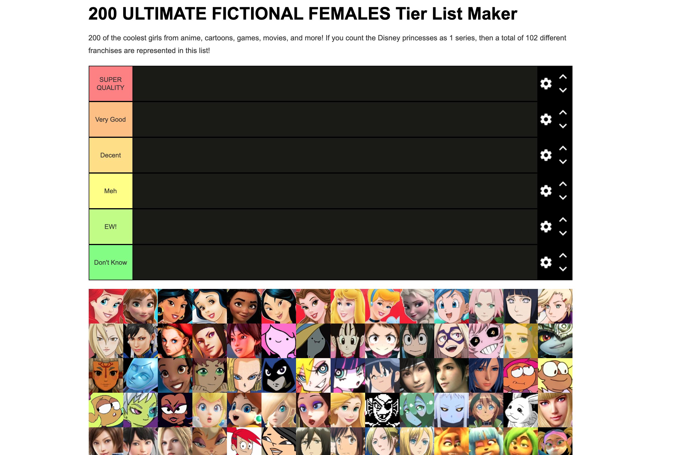 Create a Anime Dimensions Character Ranking (Update 20) Tier List -  TierMaker