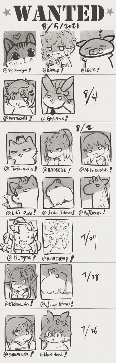 Thanks for all the recent raids on Twitch!! Thank you thank you💖
sylphondyne, @Kaviix00 , @glolas , @nyacchii_art @ArtsGreh @BunTofu @artbybao @yuemilktea @LiLi_Pupp Joslyn_Schmitt @agdeeds @Ti_TymeGames @Neeshkaa @RosaTheiaP @_Shiroinya_ & EldarLuin