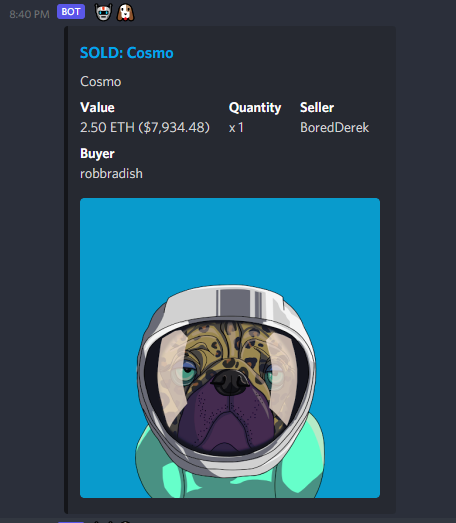 🐶 Top Dog #3951 just sold for 2.5ETH / $8,000! 🚀