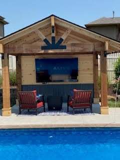 BlackDogSolGrp's tweet photo. We recently installed a big screen for our client's new pool side cabana in Papillion. Perfect for outdoor entertaining, gameday parties, birthday celebrations and so much more!
#outdoorentertaining #outdoortv #gameday #itomaha #techomaha #blackdogomaha https://t.co/VOMFpUFoWq
